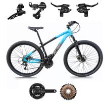 Bicicleta Aro 29 KSW XLT 24 Velocidades Alumínio Cubo K7 MTB Freios A Disco Com Kit SHIMANO