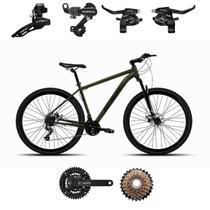 Bicicleta Aro 29 KSW XLT 24 Velocidades Alumínio Cubo K7 MTB Freios A Disco Com Kit SHIMANO