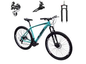 Bicicleta Aro 29 Ksw Xlt 24v Câmbio Shimano Acera K7 Garfo Trava Freio a Disco - Azul