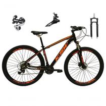 Bicicleta Aro 29 Ksw Xlt 24v Câmbio Shimano Acera K7 Garfo Trava Freio A Disco - Preto-laranja Tam.15 Bicicleta Aro 29 Ksw Xlt 24v Câmbio Shimano Acera K7 Garfo Trava Freio A Disco - Preto-laranja Tam.15
