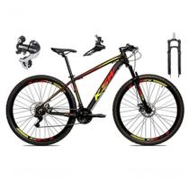 Bicicleta Aro 29 Ksw Xlt 24v Câmbio Shimano Acera K7 Garfo Trava Freio A Disco - Preto-vermelho-amarelo Tam.19 Bicicleta Aro 29 Ksw Xlt 24v Câmbio Shimano Acera K7 Garfo Trava Freio A Disco - Preto-vermelho-amarelo Tam.19