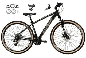 Bicicleta aro 29 Ksw Xlt 24v Câmbios Shimano Freios Hidráulicos Garfo com Suspensão Pneu Faixa Bege - Preto/Prata Bicicleta aro 29 Ksw Xlt 24v Câmbios Shimano Freios Hidráulicos Garfo com Suspensão Pneu Faixa Bege - Preto/Prata