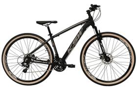 Bicicleta Aro 29 Ksw Xlt 24v Freio a Disco Garfo Com Suspensão Mtb 29 Alumínio Pneu com Faixa Bege - Preto/Prata Bicicleta Aro 29 Ksw Xlt 24v Freio a Disco Garfo Com Suspensão Mtb 29 Alumínio Pneu com Faixa Bege - Preto/Prata