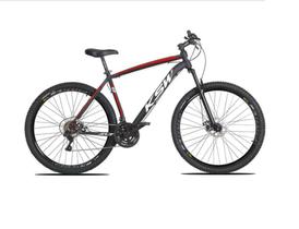 Bicicleta Aro 29 Ksw Xlt 24v Freio A Disco Suspensão Mountain Bike Alumínio - Preto/Vermelho/Branco