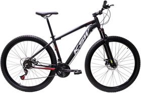 Bicicleta Aro 29 Ksw Xlt 24v Freio A Disco Suspensão Mountain Bike Alumínio - Preto/Vermelho/Branco