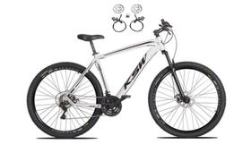 Bicicleta Aro 29 Ksw Xlt 24v Freios a Disco Hidráulicos Garfo Suspensão - Branco