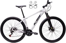 Bicicleta Aro 29 Ksw Xlt 24v Freios Hidráulicos Garfo Suspensão Mtb - Branco