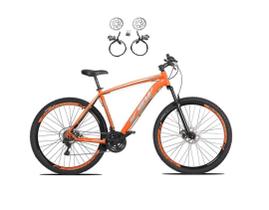 Bicicleta Aro 29 Ksw Xlt 24v Freios Hidráulicos Garfo Suspensão Mtb - Laranja/Prata