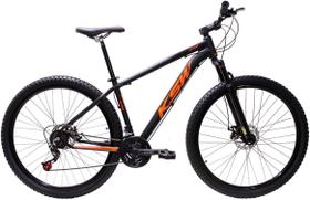 Bicicleta Aro 29 Ksw Xlt 24v Freios Hidráulicos Garfo Suspensão Mtb - Preto/Laranja