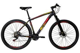 Bicicleta Aro 29 Ksw Xlt 24v Freios Hidráulicos Garfo Suspensão Mtb - Preto/Vermelho/Amarelo Bicicleta Aro 29 Ksw Xlt 24v Freios Hidráulicos Garfo Suspensão Mtb - Preto/Vermelho/Amarelo