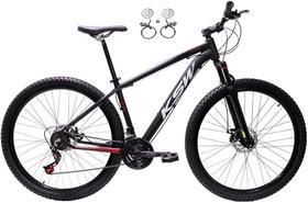 Bicicleta Aro 29 Ksw Xlt 24v Freios Hidráulicos Garfo Suspensão Mtb - Preto/Vermelho/Branco