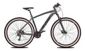 Bicicleta Aro 29 Ksw Xlt 24v K7 Câmbios Shimano Freio Hidráulico Garfo com Trava Pneu Faixa Bege - Grafite