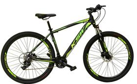 Bicicleta Aro 29 Ksw Xlt 24v K7 Câmbios Shimano Freio Hidráulico Garfo com Trava - Preto/Verde