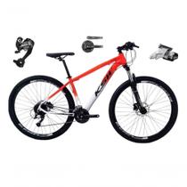 Bicicleta Aro 29 Ksw Xlt 27v Câmbios Shimano Altus Freios Hidráulicos Garfo Com Trava - Laranja-branco Bicicleta Aro 29 Ksw Xlt 27v Câmbios Shimano Altus Freios Hidráulicos Garfo Com Trava - Laranja-branco