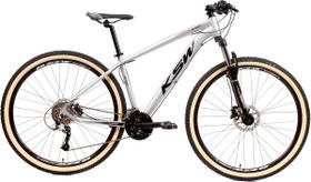 Bicicleta Aro 29 Ksw Xlt 27v Freio Hidráulico K7 Garfo com Trava Pneu com Faixa Bege - Prata/Preto Bicicleta Aro 29 Ksw Xlt 27v Freio Hidráulico K7 Garfo com Trava Pneu com Faixa Bege - Prata/Preto
