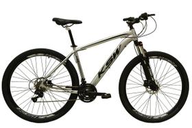 Bicicleta Aro 29 Ksw Xlt 27v Freio Hidráulico K7 Garfo com Trava - Prata/Preto