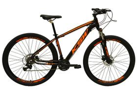 Bicicleta Aro 29 Ksw Xlt 27v Freio Hidráulico K7 Garfo com Trava - Preto/Laranja