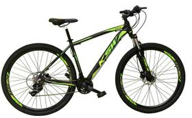 Bicicleta Aro 29 Ksw Xlt 27v Freio Hidráulico K7 Garfo com Trava - Preto/Verde