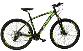 Bicicleta Aro 29 Ksw Xlt 27v Freio Hidráulico K7 Garfo com Trava - Preto/Verde