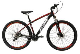 Bicicleta Aro 29 Ksw Xlt 27v Freio Hidráulico K7 Garfo com Trava - Preto/Vermelho/Branco