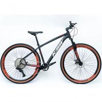Bicicleta Aro 29 Ksw Xlt Alumínio 12v Kit 1x12v Pedivela Single K7 11-50 Freio A Disco - Preto-vermelho-branco Bicicleta Aro 29 Ksw Xlt Alumínio 12v Kit 1x12v Pedivela Single K7 11-50 Freio A Disco - Preto-vermelho-branco