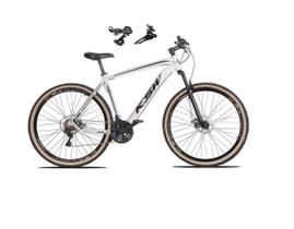 Bicicleta Aro 29 Ksw Xlt Alumínio 24v Câmbios Shimano Freio a Disco Garfo Suspensão Pneus Faixa Bege - Branco