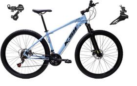 Bicicleta Aro 29 Ksw Xlt Alumínio 24v Câmbios Shimano Garfo Suspensão - Azul