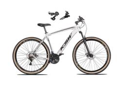 Bicicleta Aro 29 Ksw Xlt Alumínio 24v Câmbios Shimano Garfo Suspensão Pneu com Faixa Bege - Branco