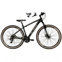 Bicicleta Aro 29 Ksw Xlt Alumínio 24v Câmbios Shimano Garfo Suspensão Pneu Faixa Bege Preto-prata 15