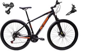 Bicicleta Aro 29 Ksw Xlt Alumínio 24v Câmbios Shimano Garfo Suspensão - Preto/Laranja