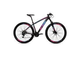Bicicleta Aro 29 Ksw Xlt Alumínio 24v Câmbios Shimano Garfo Suspensão - Preto/Pink/Azul