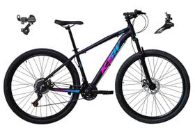 Bicicleta Aro 29 Ksw Xlt Alumínio 24v Câmbios Shimano Garfo Suspensão - Preto/Pink/Azul Bicicleta Aro 29 Ksw Xlt Alumínio 24v Câmbios Shimano Garfo Suspensão - Preto/Pink/Azul