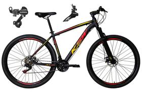 Bicicleta Aro 29 Ksw Xlt Alumínio 24v Câmbios Shimano Garfo Suspensão - Preto/Vermelho/Amarelo Bicicleta Aro 29 Ksw Xlt Alumínio 24v Câmbios Shimano Garfo Suspensão - Preto/Vermelho/Amarelo