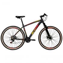 Bicicleta Aro 29 Ksw Xlt Alumínio 27v Freio Disco Mecânico Garfo Suspensão Pneu Faixa - Preto/vermelho/amarelo Tam.19 Bicicleta Aro 29 Ksw Xlt Alumínio 27v Freio Disco Mecânico Garfo Suspensão Pneu Faixa - Preto/vermelho/amarelo Tam.19