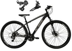 Bicicleta Aro 29 Ksw Xlt Alumínio Câmbio Traseiro Shimano Alívio e Altus 27v Freio Hidráulico Garfo Com Trava Pneu com Faixa Bege - Preto/Prata Bicicleta Aro 29 Ksw Xlt Alumínio Câmbio Traseiro Shimano Alívio e Altus 27v Freio Hidráulico Garfo Com Trava Pneu com Faixa Bege - Preto/Prata