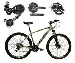Bicicleta Aro 29 Ksw Xlt Alumínio Câmbio Traseiro Shimano Deore e Altus 27v Freio Hidráulico Garfo Com Trava - Prata Bicicleta Aro 29 Ksw Xlt Alumínio Câmbio Traseiro Shimano Deore e Altus 27v Freio Hidráulico Garfo Com Trava - Prata