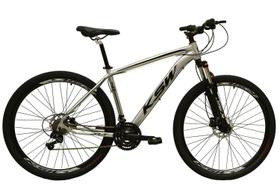 Bicicleta Aro 29 Ksw Xlt Câmbios Shimano 24v Freio a Disco Hidráulico Garfo C/ Trava Prata Tam.19