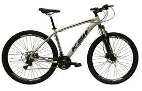 Bicicleta Aro 29 Ksw Xlt Câmbios Shimano 24v K7 Freios Hidráulicos Garfo Com Trava - Prata