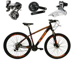 Bicicleta Aro 29 Ksw Xlt Câmbios Shimano Altus 24v K7 Alumínio Freios Hidráulicos Garfo Com Trava - Preto/Laranja