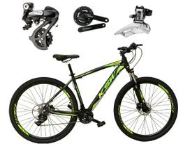 Bicicleta Aro 29 Ksw Xlt Câmbios Shimano Altus 24v K7 Alumínio Freios Hidráulicos Garfo Com Trava - Preto/Verde