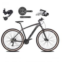 Bicicleta Aro 29 Ksw Xlt Deore E Altus 27v Freio Hidráulico Garfo Trava Pneu Faixa Bege - Grafite Tam.21 Bicicleta Aro 29 Ksw Xlt Deore E Altus 27v Freio Hidráulico Garfo Trava Pneu Faixa Bege - Grafite Tam.21