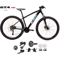 Bicicleta Aro 29 Ksw Xlt Kit 2x9 Gta Sunrun Freio Disco K7 11/36 Pedivela 24/38d Garfo Com Trava - Preto/azul Tam.19 Bicicleta Aro 29 Ksw Xlt Kit 2x9 Gta Sunrun Freio Disco K7 11/36 Pedivela 24/38d Garfo Com Trava - Preto/azul Tam.19