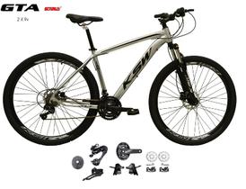 Bicicleta Aro 29 Ksw Xlt Kit 2x9 Gta Sunrun Freio Disco K7 Garfo com Trava Prata