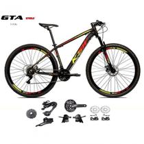 Bicicleta Aro 29 Ksw Xlt Kit 2x9 Sunrun Freio Disco K7 11/36 Pedivela 24/38d Garfo Trava - Preto/vermelho/amarelo Tam.21 Bicicleta Aro 29 Ksw Xlt Kit 2x9 Sunrun Freio Disco K7 11/36 Pedivela 24/38d Garfo Trava - Preto/vermelho/amarelo Tam.21