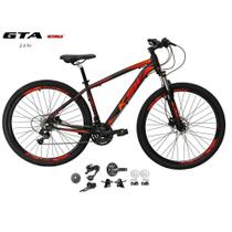 Bicicleta Aro 29 Ksw Xlt Kit 2x9 Sunrun Freio Disco K7 11/36 Pedivela 24/38d Garfo Trava - Preto/vermelho/laranja Tam.17 Bicicleta Aro 29 Ksw Xlt Kit 2x9 Sunrun Freio Disco K7 11/36 Pedivela 24/38d Garfo Trava - Preto/vermelho/laranja Tam.17