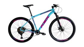 Bicicleta Aro 29 Ksx Sd7 12v Freio Hidráulico K7 11/50 Garfo com Trava Kit 1x12 Azul/Rosa