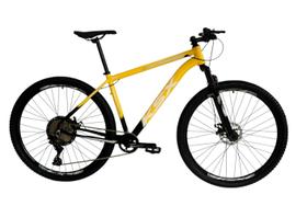 Bicicleta Aro 29 Ksx Sd7 12v Garfo com Trava K7 11/50 Freios Hidráulicos Kit 1x12 Preto/Amarelo/Branco