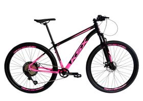 Bicicleta Aro 29 Ksx Sd7 12v Garfo com Trava K7 11/50 Freios Hidráulicos Kit 1x12 Rosa/Preto