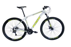 Bicicleta Aro 29 Ksx Sd7 21v Cabos Internos Alumínio Freios a Disco Garfo Suspensão Branco/Amarelo Bicicleta Aro 29 Ksx Sd7 21v Cabos Internos Alumínio Freios a Disco Garfo Suspensão Branco/Amarelo
