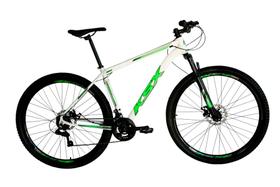 Bicicleta Aro 29 Ksx Sd7 21v Cabos Internos Alumínio Freios a Disco Garfo Suspensão Branco/Verde Bicicleta Aro 29 Ksx Sd7 21v Cabos Internos Alumínio Freios a Disco Garfo Suspensão Branco/Verde